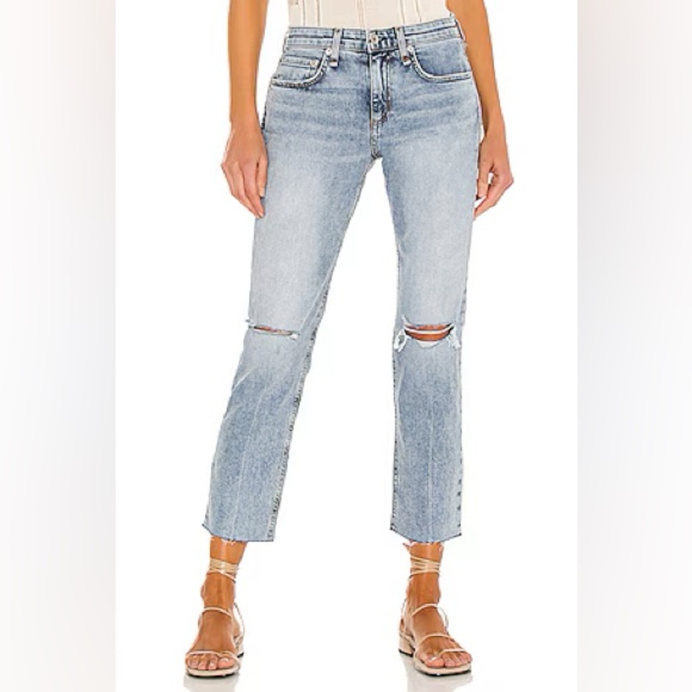 Rag & Bone Dre Low Rise Slim Boyfriend Jeans in Stella Distressed size 27